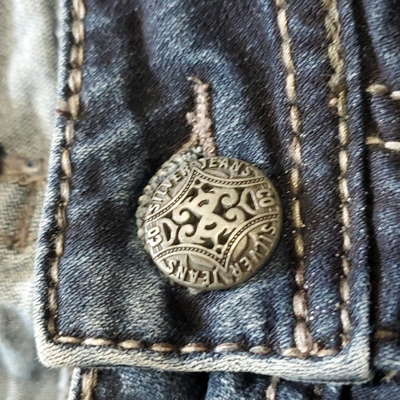 Silver Boot Cut Jeans - Picture 3 of 9